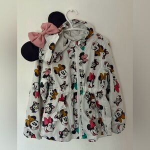 Disney Minnie Mouse Hooded Jacket w/ Ears & Bow | Girls Size 6